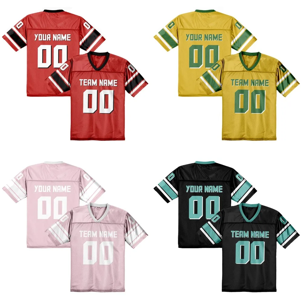 

wholesale price custom name factory sale Red American Football Jersey Personalized Shirt with Printed Team Name
