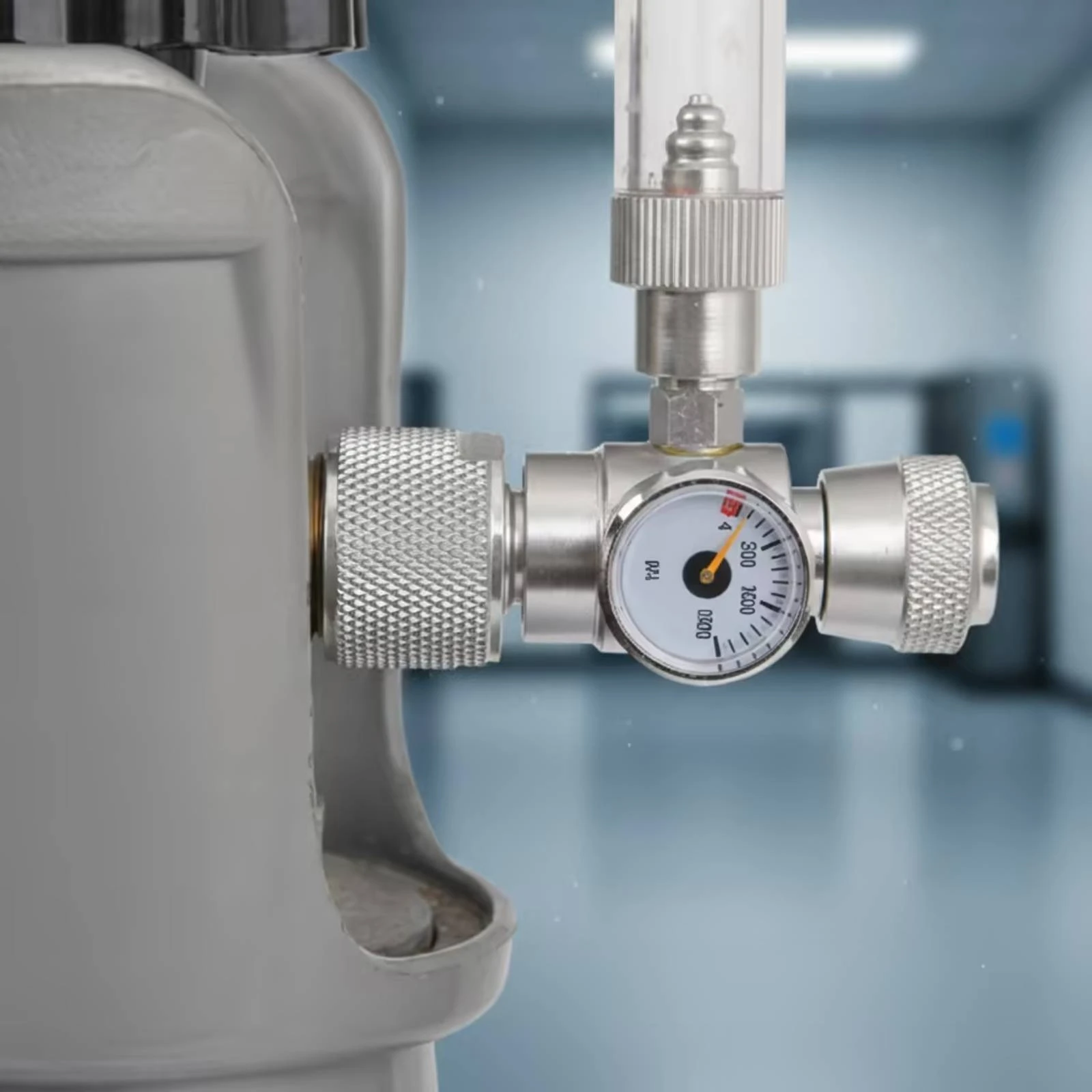 Gas Regulator Valve with Pressure Gauge Sealed CO2 Valve with CGA320 Inlet Gas Regulator Consistent Metal for Homebrewers