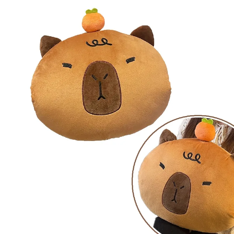 Kapibala Hand Warmer Plush Stuffed Animal Hand Warmer Cartoon Capybara Cushion Guinea Pig Cushion Office Nap Plush Pillow Unisex