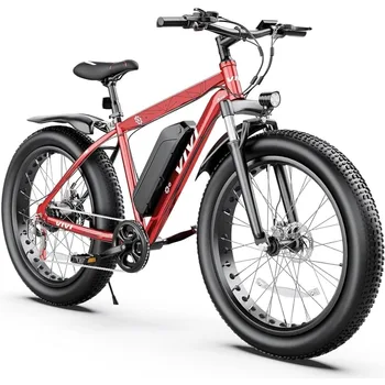 Image Electric Bike 26" x 4.0 Fat Tire Electric Bike with Peak 1000W , 25MPH , 48V 13AH Removable Lithium-ion Battery Up to 60 Miles