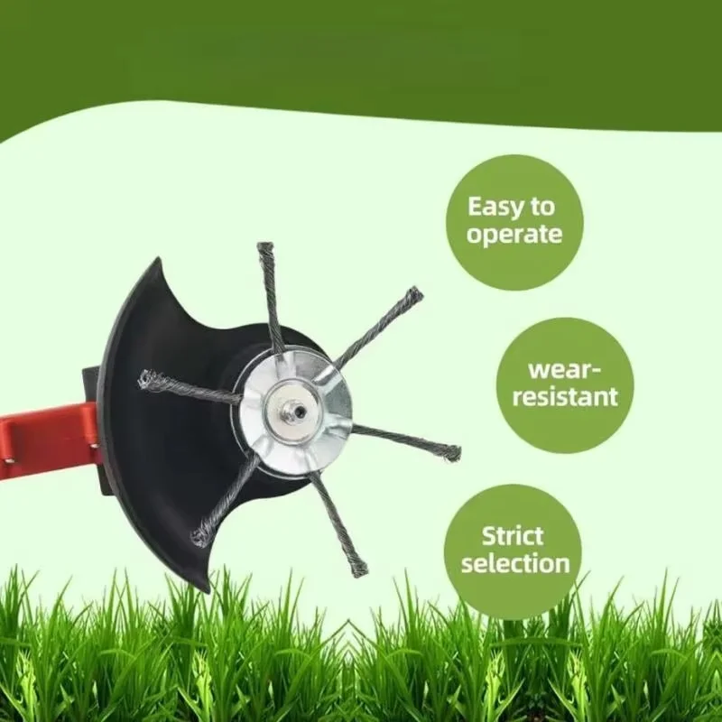 1Pcs 7/8/9-inch Lawn Mower Steel Wire Weed Trimmer Head Rust Removal Wheel Weed Removal Wheel Lawn Mowers Universal Parts
