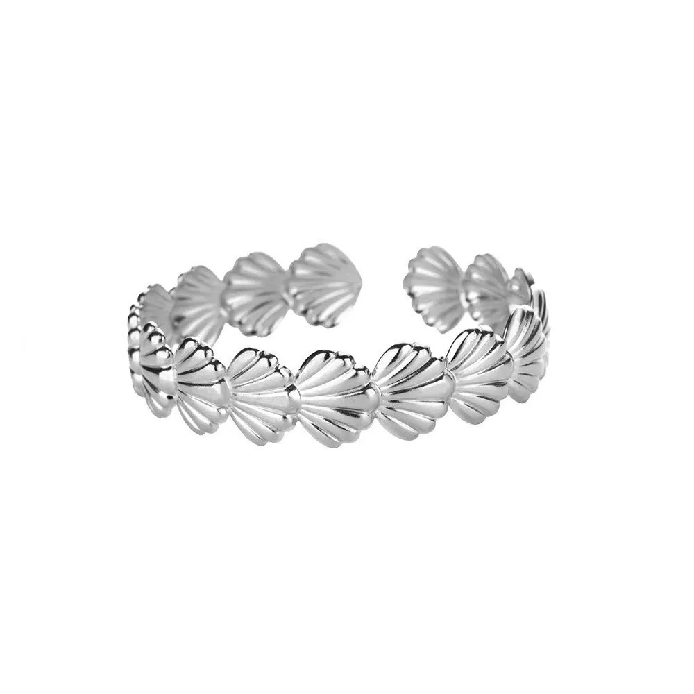 Starfish Shell Bracelet Adjustable Exaggerated Opening Bangles Stainless Steel Korean Style Vintage Cuff Bracelets Jewelry