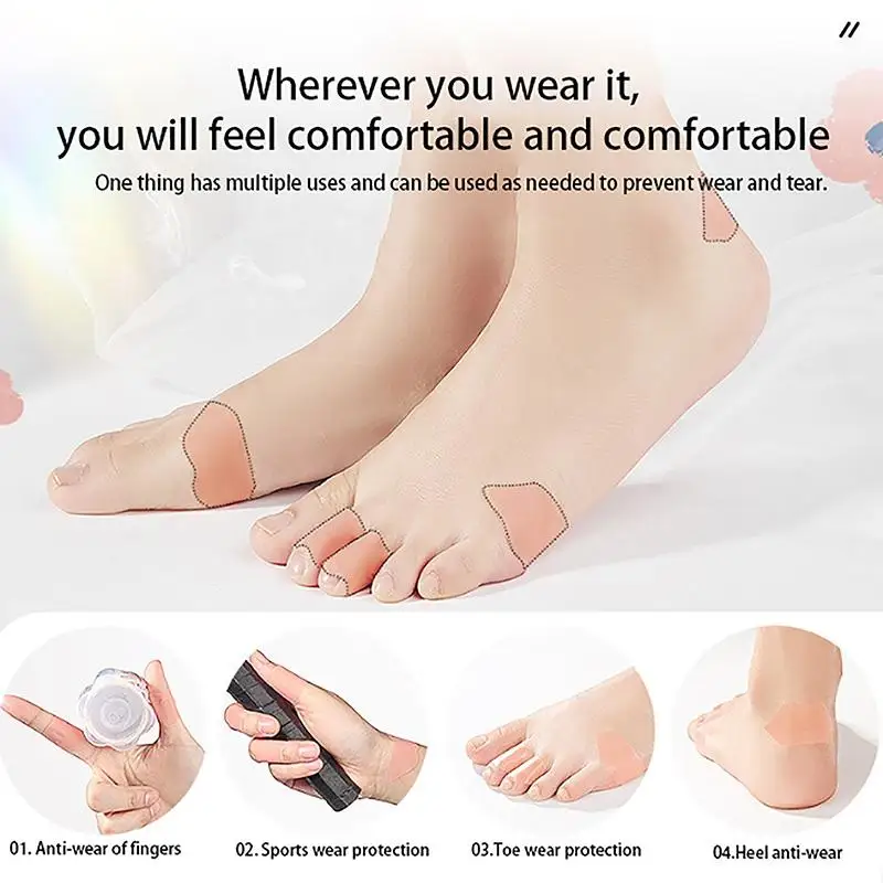 30pcs 젤 발 뒤꿈치 보호대 발 패치 접착 물집 패드 발 뒤꿈치 라이너 신발 스티커 풋 케어 접착 패치 스티커 쿠션
