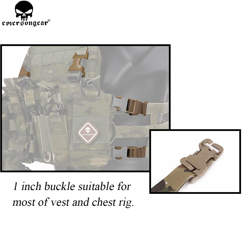 EMERSONGEAR Kit aparejo pecho MOLLE multicam para chaleco - imagen 3