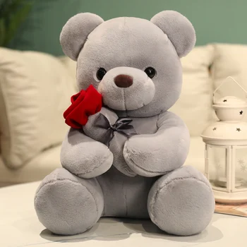 Kawaii Rose Teddy Bear Plush 3