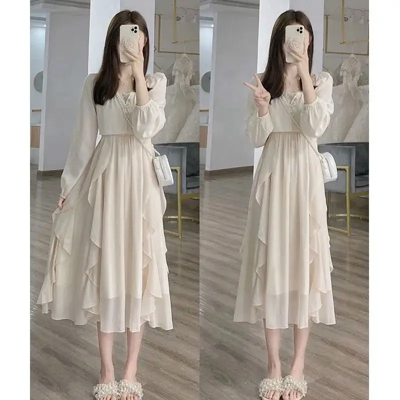 Summer Set New Large Women's Fashion Chiffon Sunscreen Cardigan Elegant Dress Two Piece Set for Woman Dress