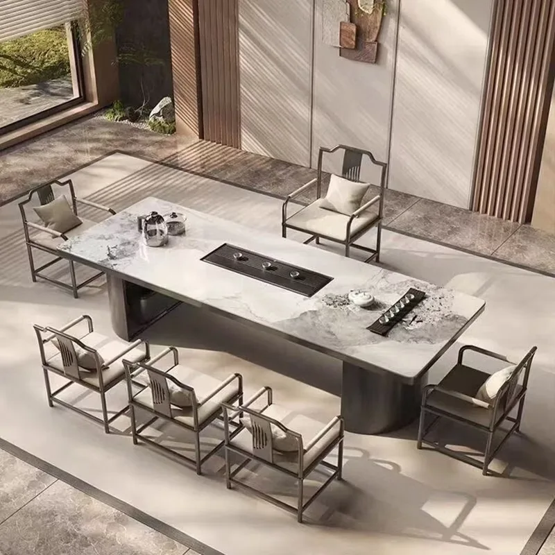 

tea table, living room light luxury and high-end sense, household small apartment balcony tea table tea table integrated