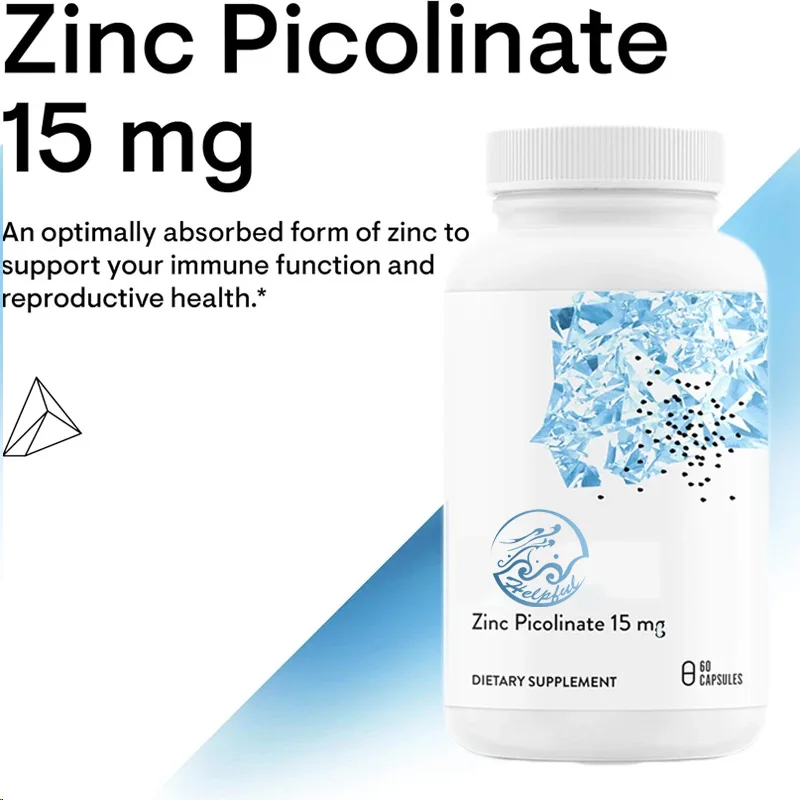 

Высоко впитывающаяся цинковая добавка - 60 капсул поддерживает здоровье, иммунитетную систему, глаза, кожу и репродуктивное здоровье