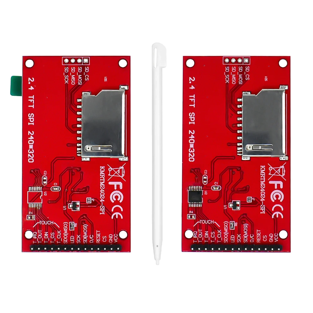 SPI TFT LCD Touch Panel, Módulo Serial Port com PBC ILI9341, Display LED branco, 240x320, 2.4 ", 3.3V