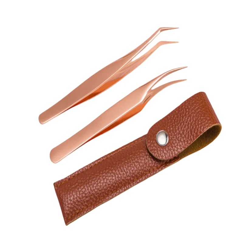 

Fine workmanship Anti Slatic Eyelash Profession Stainless steel Tweezers with Private Label