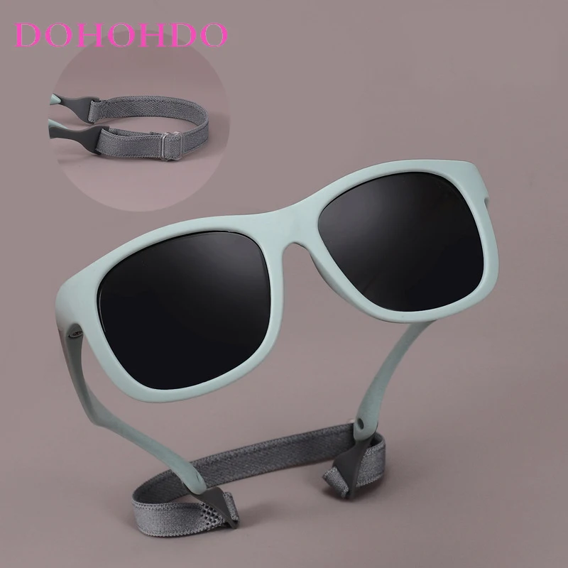 2023 Kids Polarized Sunglasses 1 2 3 Years Boys Girl Safety Glasses Baby Infant Shades Eyewear Anti Soft Frame With Cord UV400