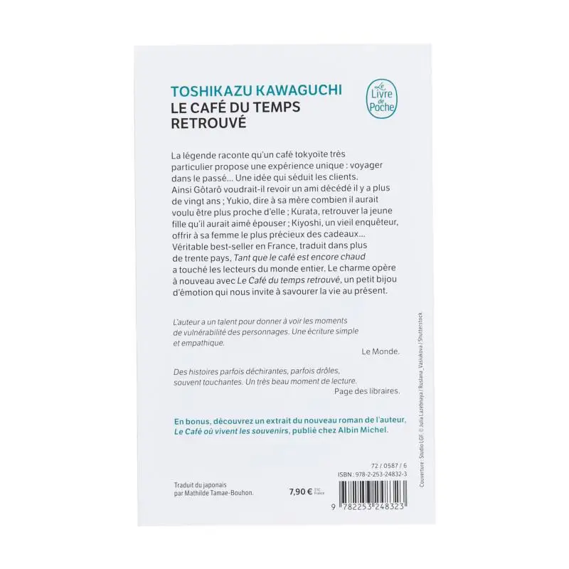 قهوة الزمن العثور على كتاب Toshikazu Kawaguchi Le Livre De Poche 9782253248323