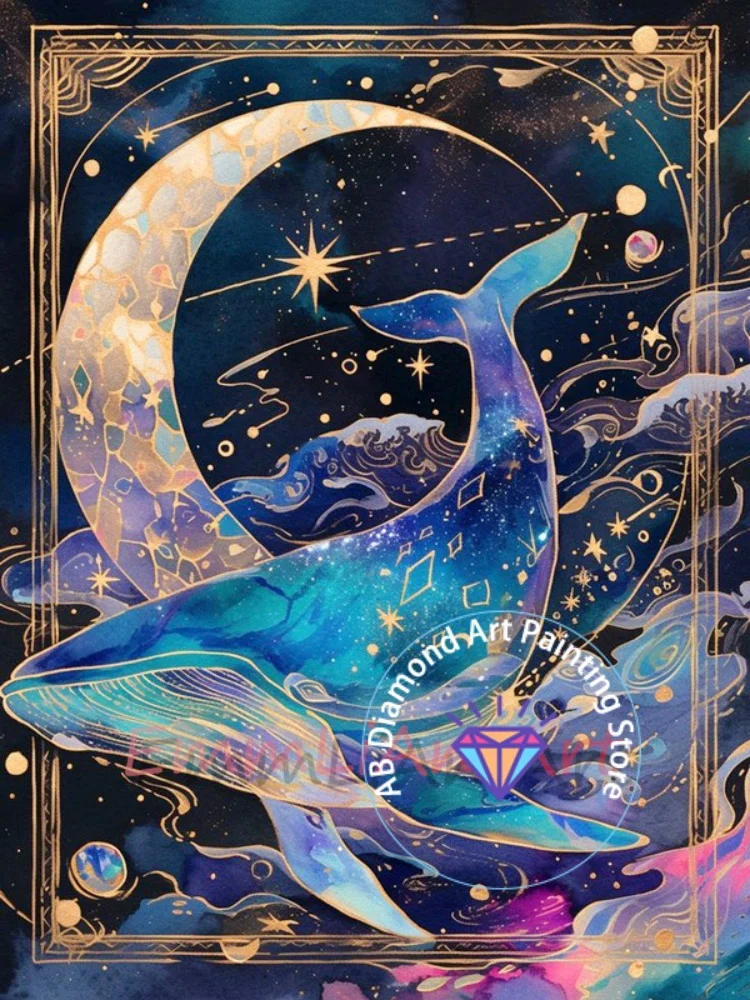 

Whale Cat Bird AB Diamond Painting Kit Square Round Diamond 5D DIY Mosaic Handmade Art Adult Exquisite Gift Crafts Home Decor