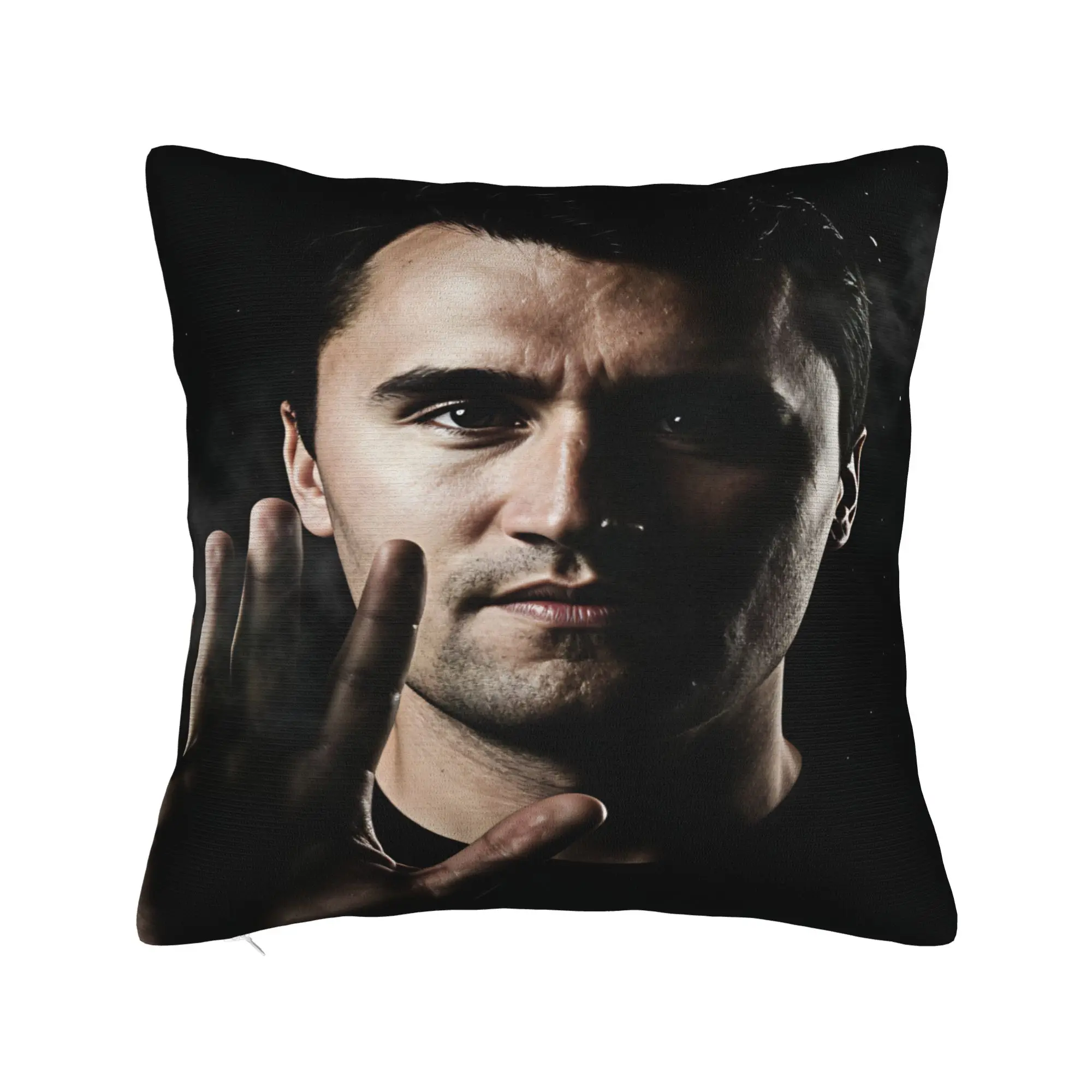 Charlie Kirk Dark Smoke Power Pillow Cover  Funny Pillow Case For Couch Sofa Bedroom Comfy Pillowcases Gift