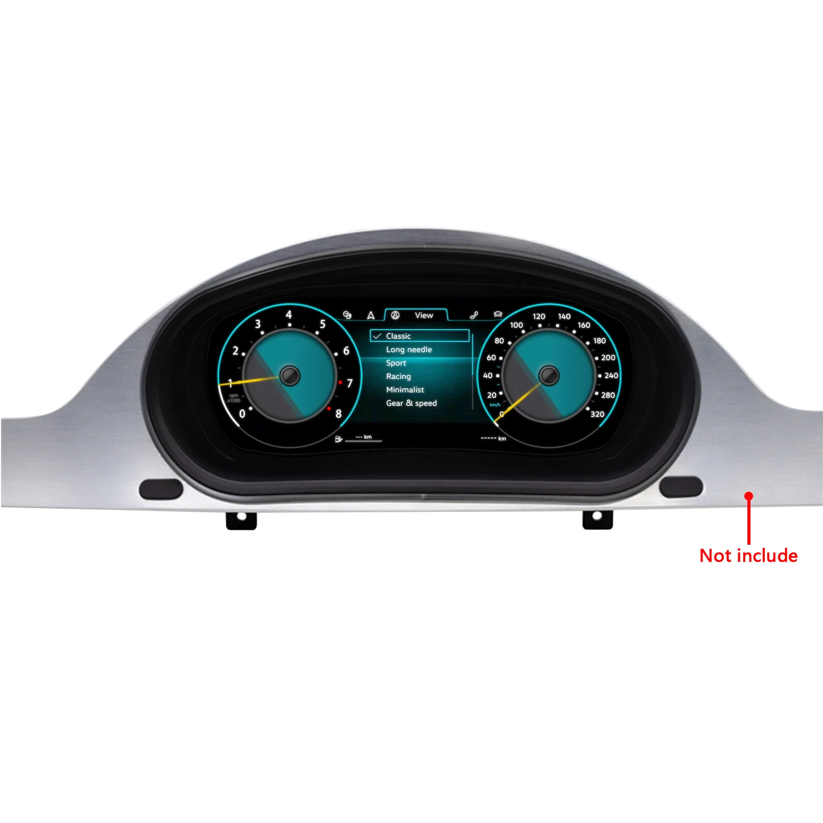 Linux 12,3'' HD-Bildschirm LCD-Armaturenbrett Instrumentencluster für VW Passat B6 Magotan B7 CC Baujahre 2007 8 9 10 11 12 Virtuelles Digitales Tachometer Cockpit