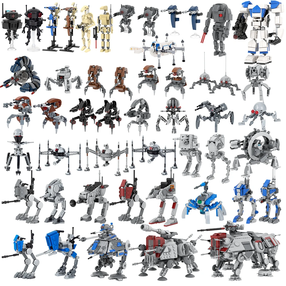 MOXXI MOC Stars Movie Kids Montessori Gift Toys For Children Cheap Robot Action Figure DIY Sets Adults Building Block Assembling