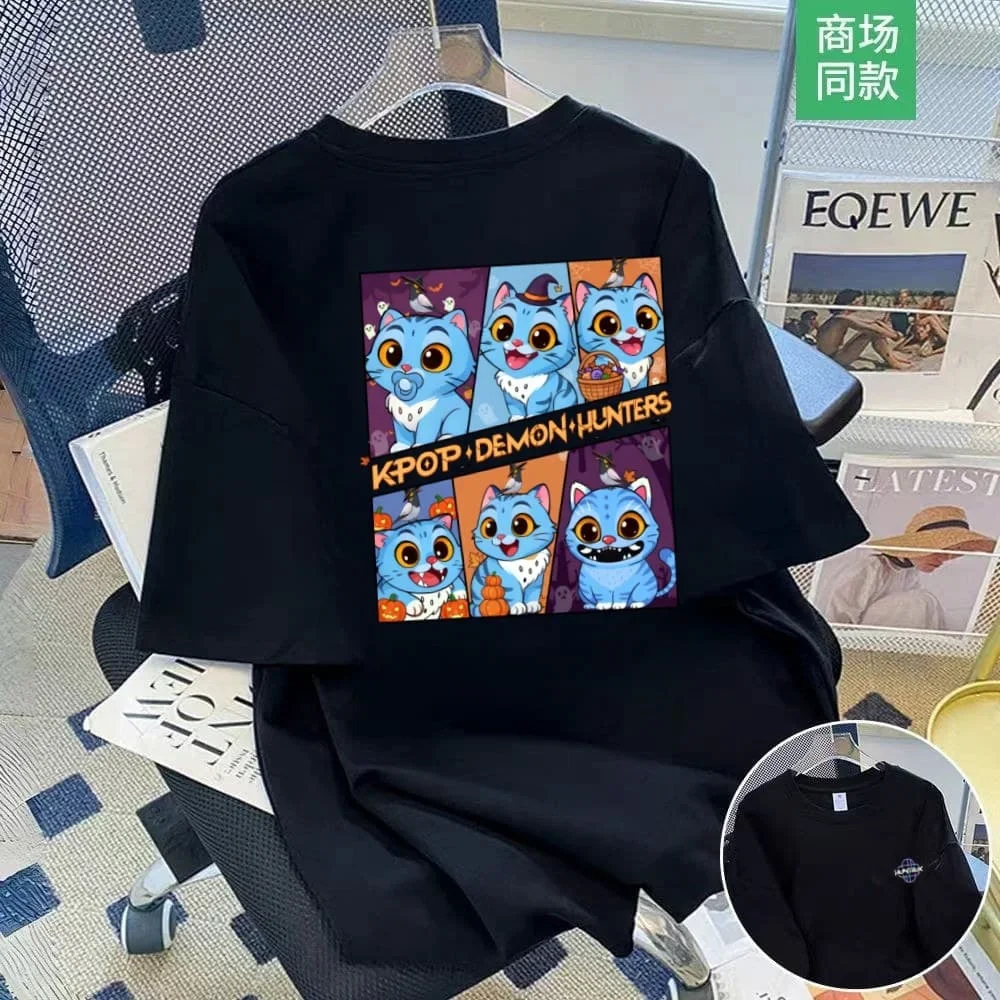 Cool cartoon CP dress, demon hunting women's group, hot, parent-child T-shirt, street return rate, full score