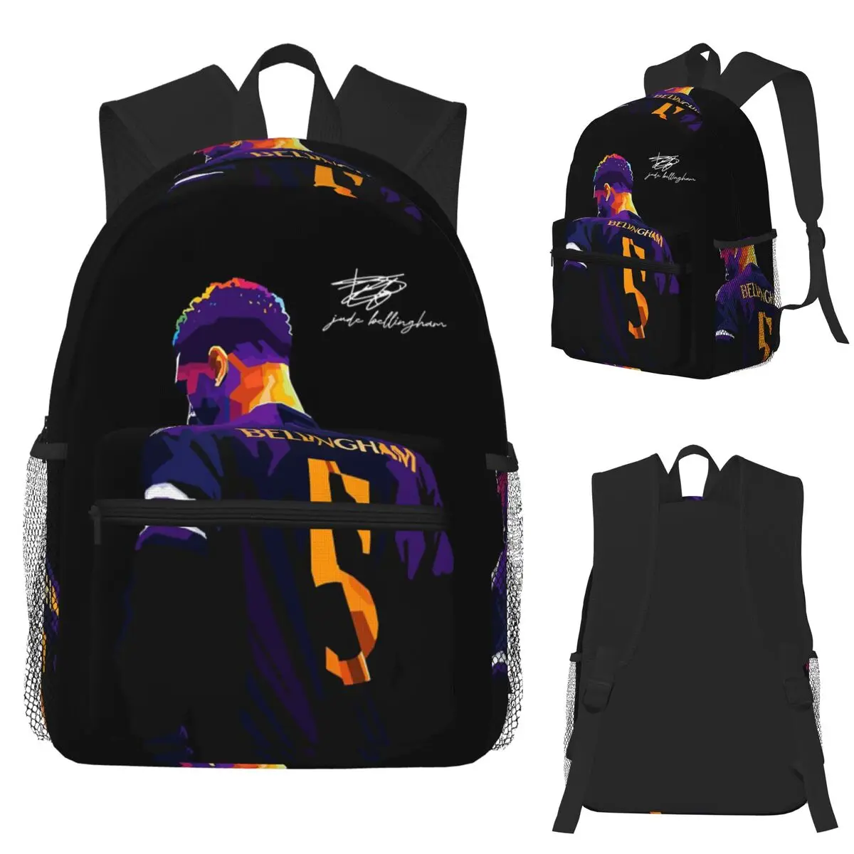 

Jude Bellingham Wpap Pop Art Student Backpack School Bag Hiking Travel Daypack for Men Women Fashion Bookbag Shoulder Bags