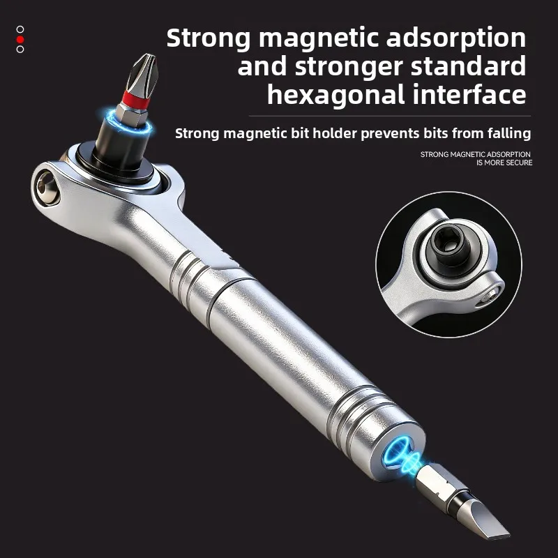 40‑Pcs Universal Ratchet Screwdriver Set Reversible Multi‑function Household Portable Repair Hand Kit