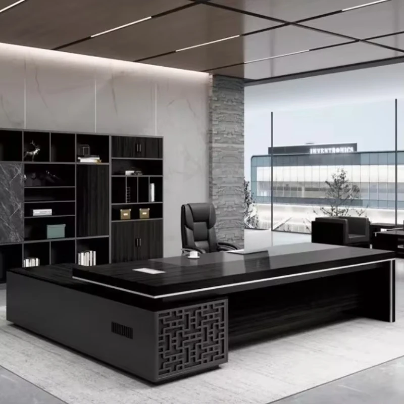

Factory Direct Wholesale Luxury Modern Wooden Boss Desk Manager Office Table Design