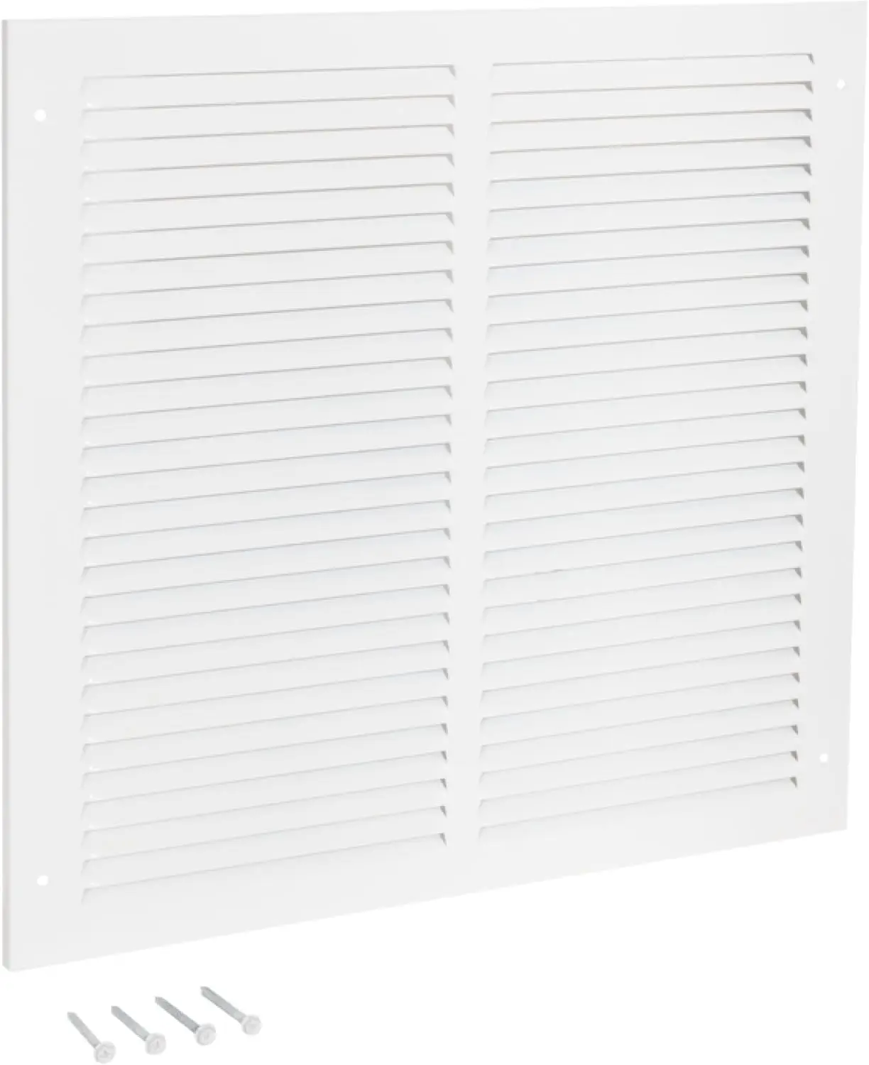 12x12 Inch Return Air Vent Cover for Wall or Ceiling, Solid Steel HVAC Grille, White
