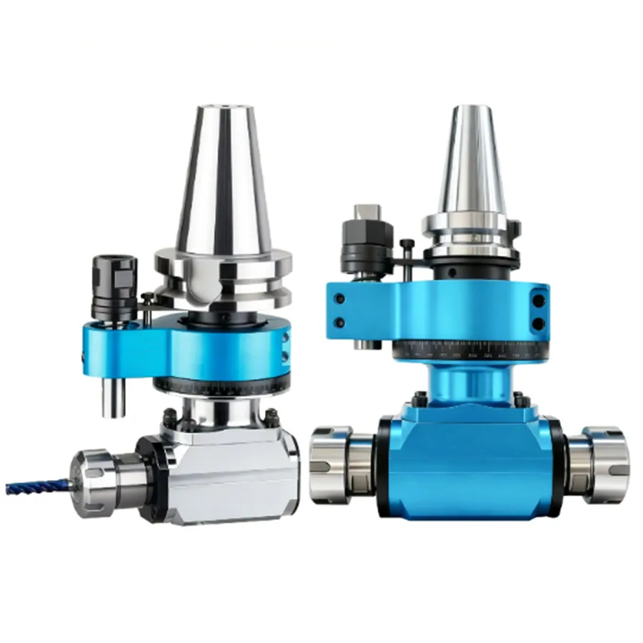 CNC machining center side milling head BT30BT40BT50 angle head bidirectional output high-speed machining of 90 ° right angles