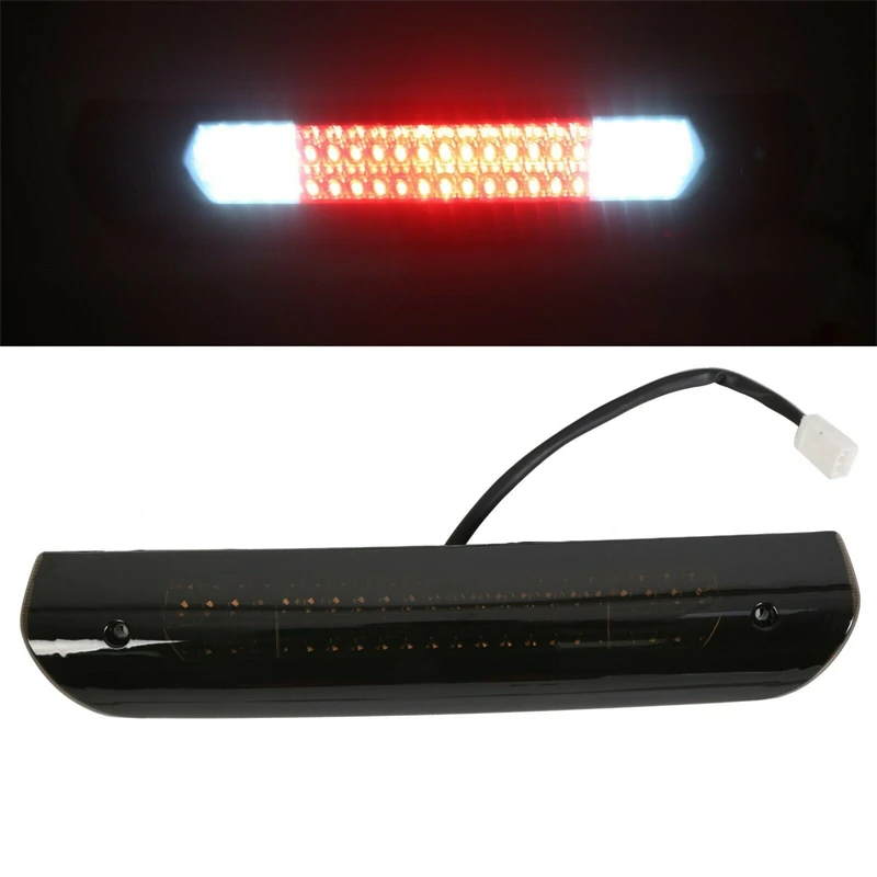 Smoke LED Third Cargo Brake Light For 02-09 Dodge Ram 1500 2500 3500 Rear Mounted 3rd Stop Lamp Red & White Signal Strobe Lights