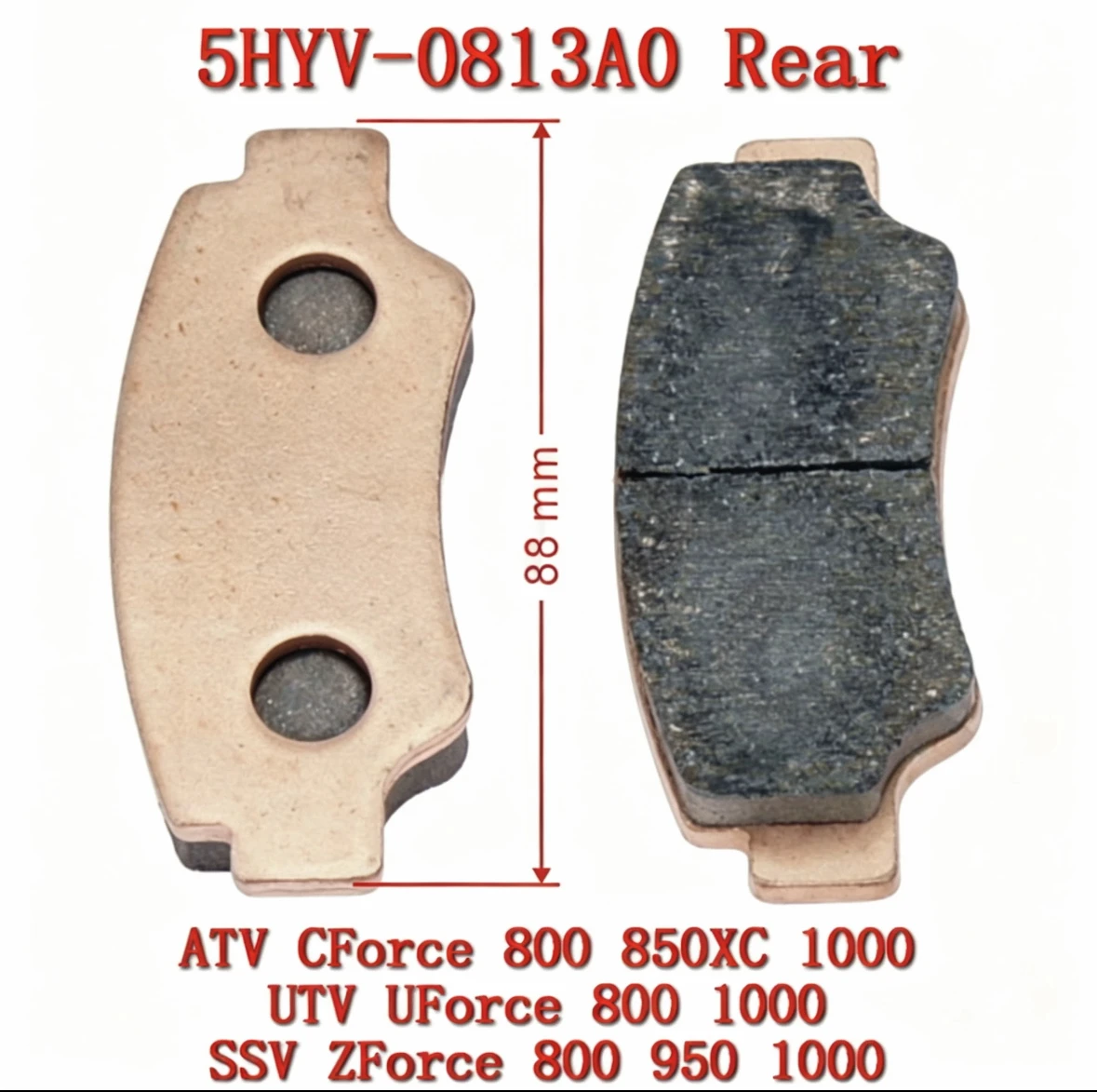 

Rear Brake Pad MICF5HYV-0813A0 Fit for CFMoto CF450 CF550 CF800 ATV UTV Sintered Brake Pad