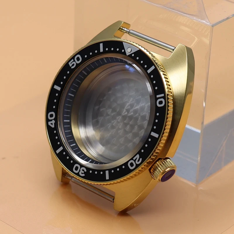 Золотой корпус NH35 41 мм, аксессуары для часов для дайвинга SKX для Turtle Tuna Seiko NH35 NH36 NH38 NH34, механизм с сапфировым стеклом, водонепроницаемое