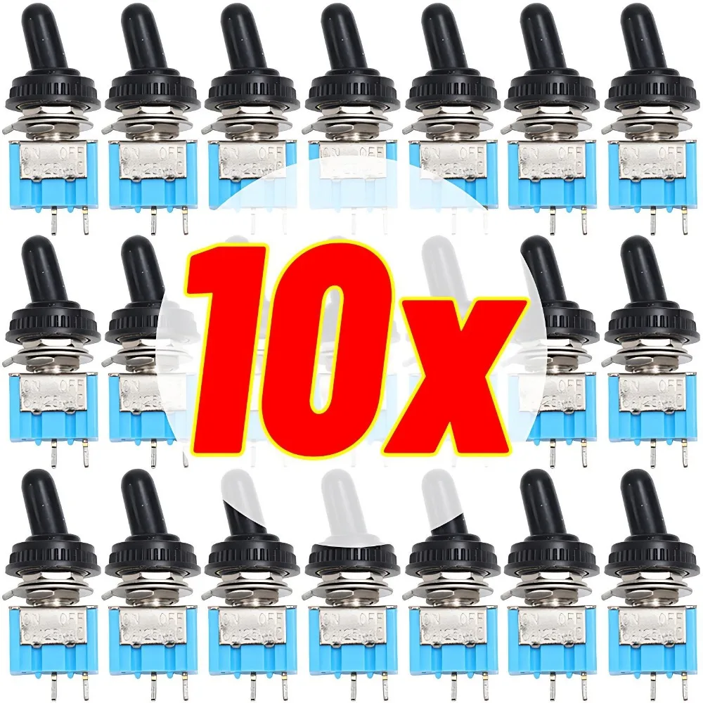 

Универсальный 2-контактный тумблер, водонепроницаемая крышка, рычаг включения и выключения для мотоцикла, квадроцикла, картинга, аккумулятора, схема отключения зажигания