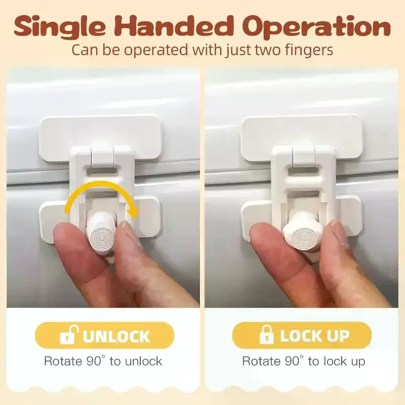 Refrigerator Lock Baby Child Safety Lock - Fast And Easy Adhesive Cabinet Drawer Lock Mult 2PCS