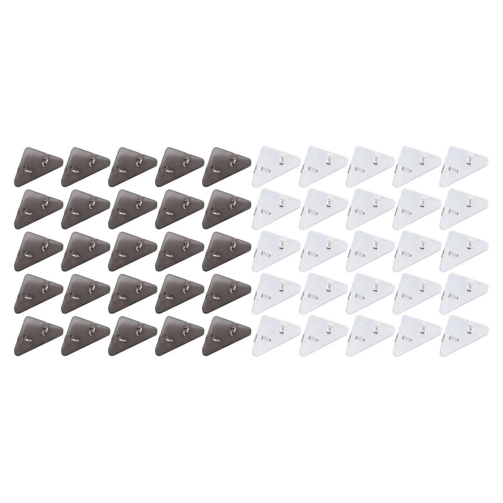 

50 Pcs Paper Clips Triangular Transparent Exquisite Small Clips for Books Test Paper Tickets