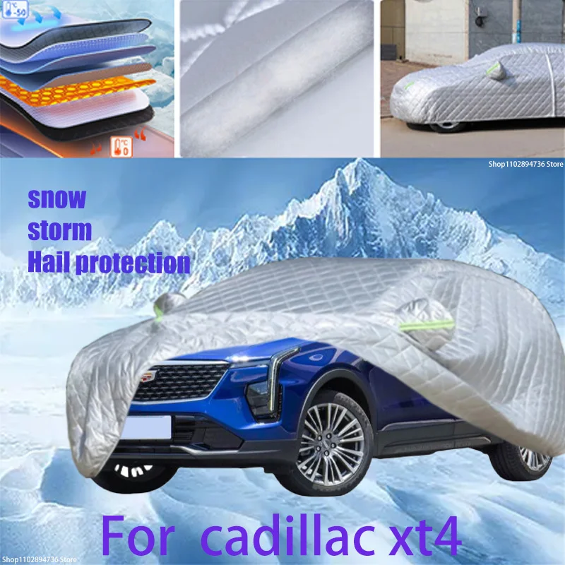 

For cadillac xt4 Outdoor Cotton Thickened Awning For Car Anti Hail Protection Snow Covers Sunshade Waterproof Dustproof