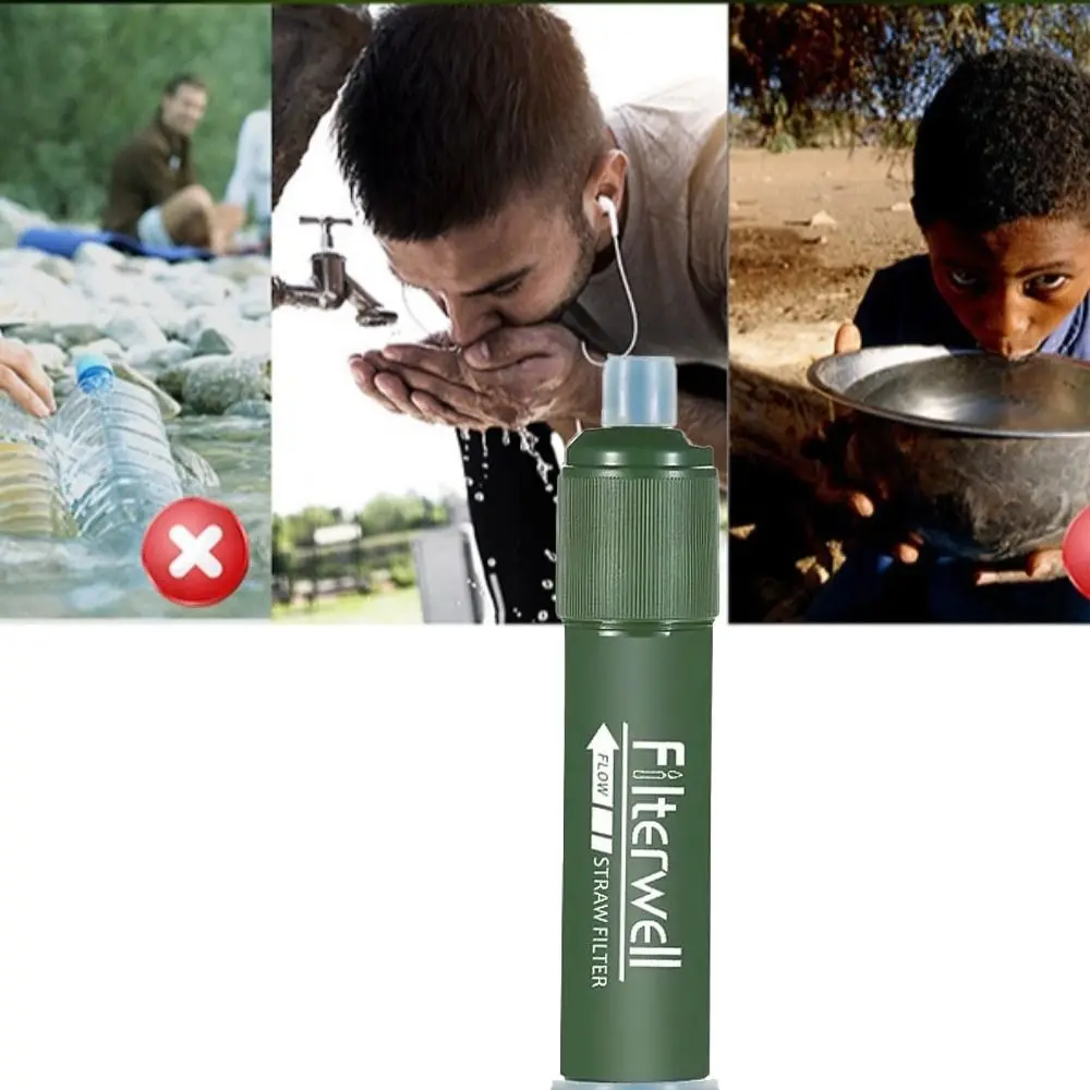 1 Set Mini Purification Water Filter TUP Direct Drinking Drinking Water Filtering Carbon Fiber Water Bag