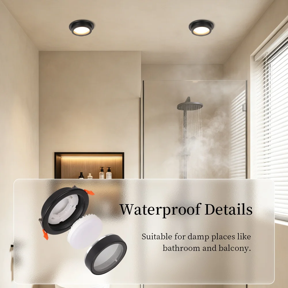 Spotlight GX53 Round LED Recessed Ceiling Spot Light Replacement Bulb Down Lamp Fixture 110V 220V For Home Store Decoration