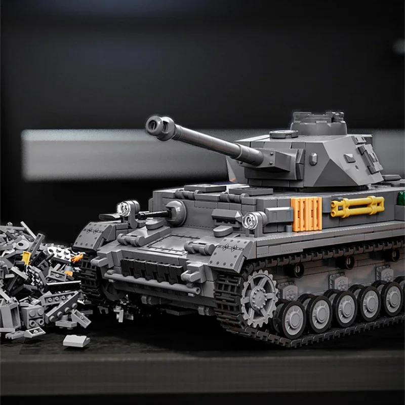 Panzerkampfwagen IV (Pz.Kpfw. IV) Sd Kfz 161 Tedesco Pzkpfw IV Ausf.F2 Carro Medio Panzer Building Blocks Esercito Modello di Auto Giocattolo Regalo