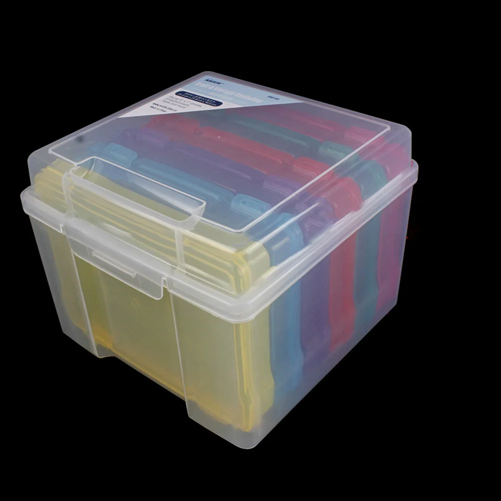 

Photo Greeting Card Storage Box Organizer Boxes with Lids Case Keeper Plastic Mother Scrapbook Organizers and