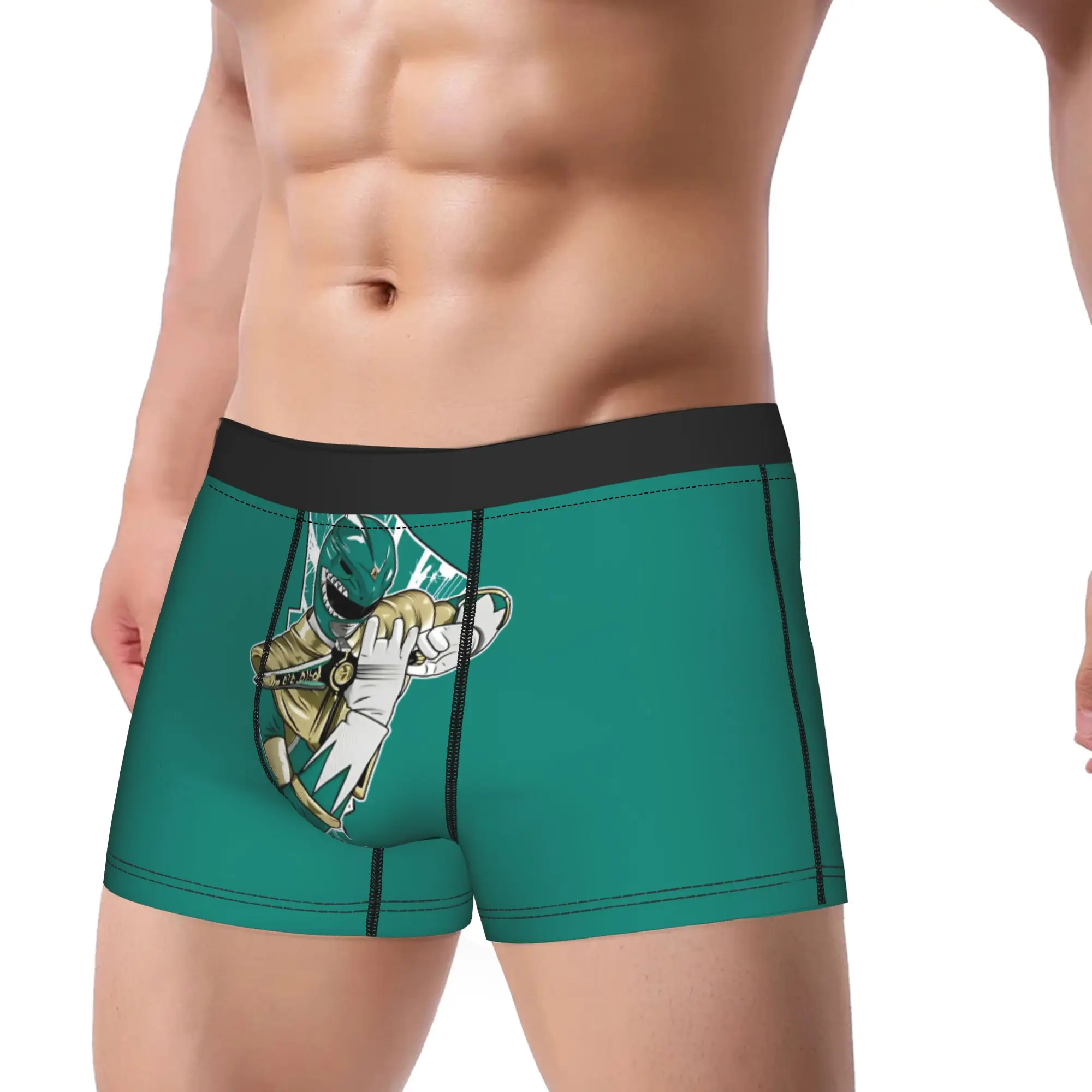 

Dragon Power Rangers Men Underwear Boxer Briefs Shorts Panties Humor Breathable Underpants for Homme M-XXL