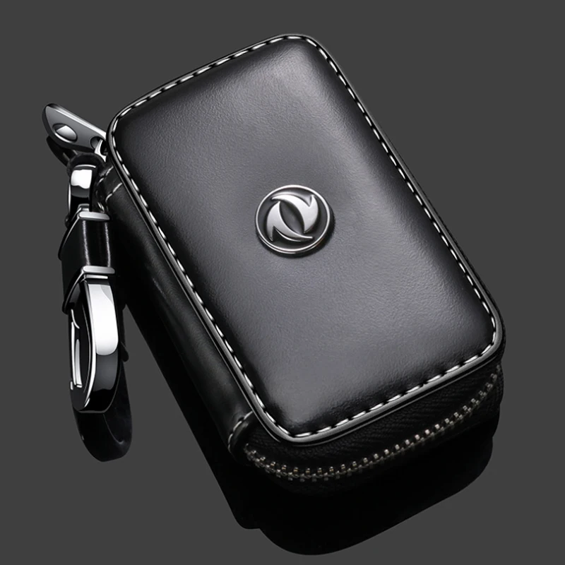 Genuine Leather Key Wallet Car Key Bag Multi-Function Key Case For DFSK Dongfeng Glory 560 580 Auto Accessories