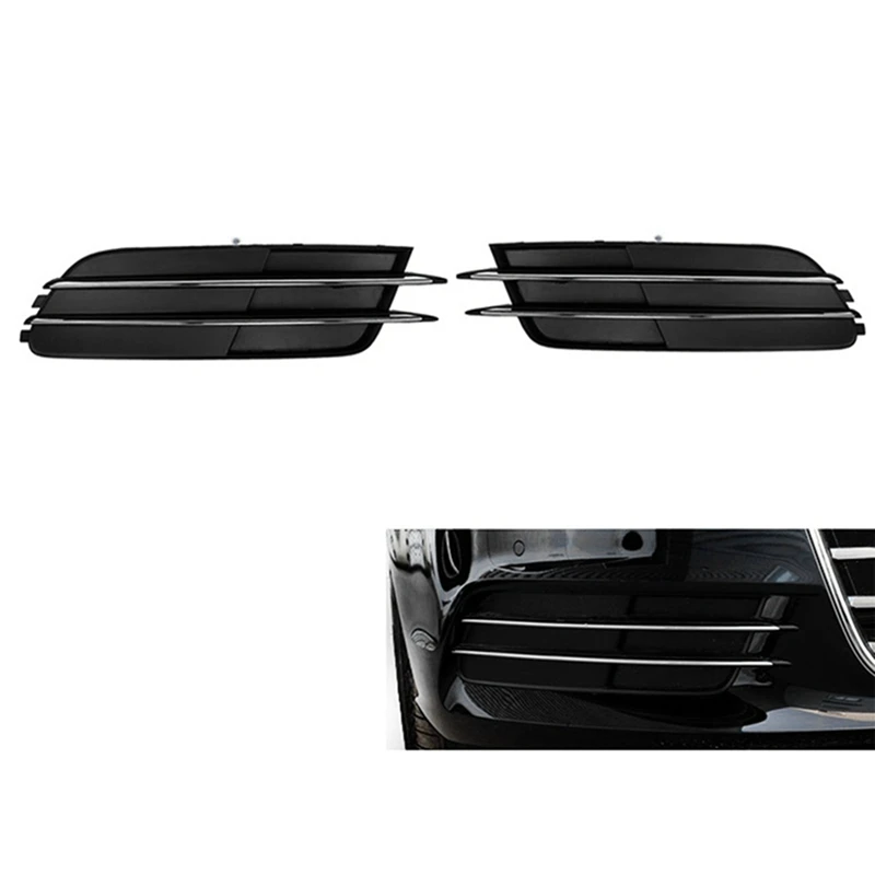 Automotive Chrome Fog Lamp Frame Front Bar Grille Fog Lamp Cover Accessories Parts For  A6L C7 4G0807681 4G0807682