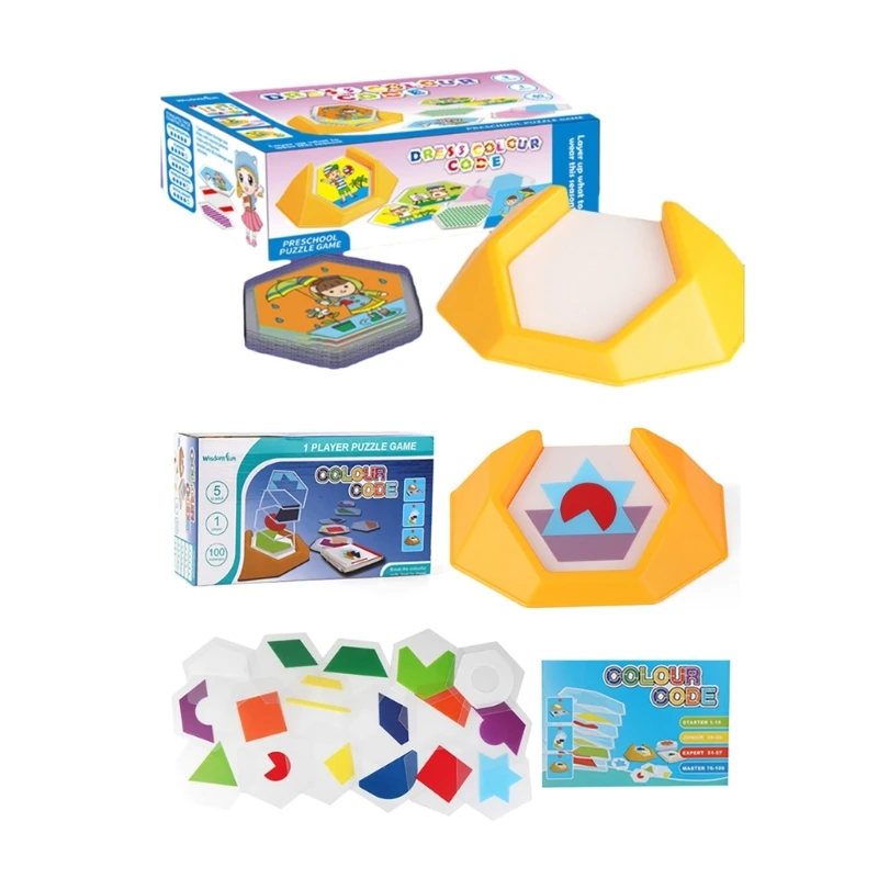 Puzzle da tavolo con abbinamento colori Giocattolo educativo per bambini con pensiero logico