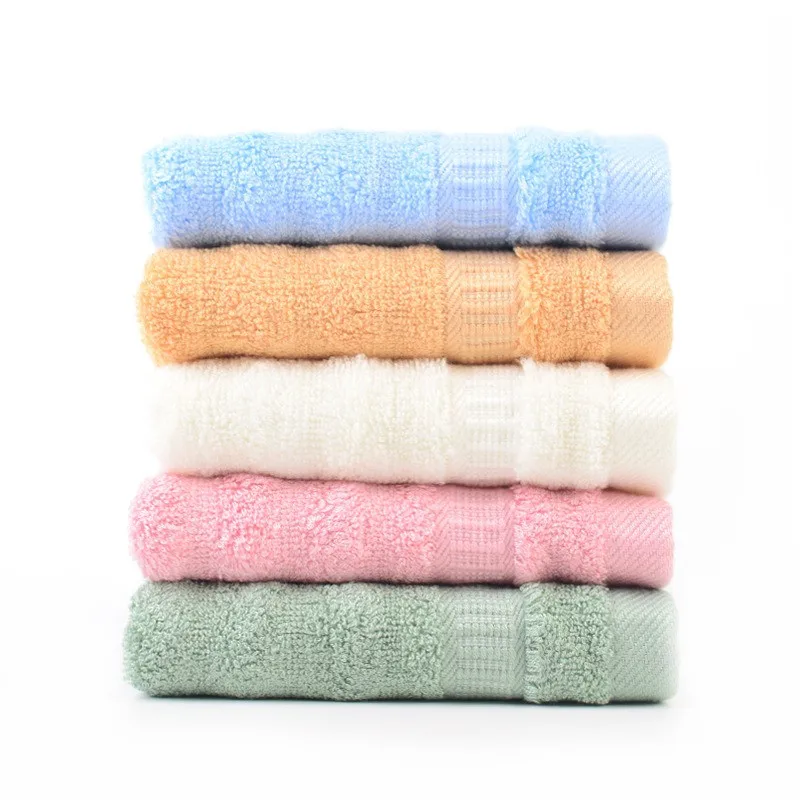 

1Pcs 25x50cm Bamboo Fiber Cotton Solid Color Absorbent Soft Home Bathroom Children Hand Face Towel