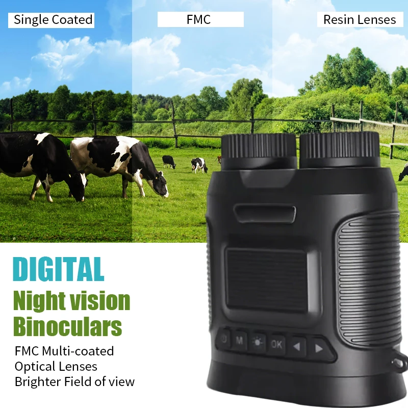 

Telescope Night Vision Goggles5K Binocular 10x Digital Zoom Rechargeable Infrared with 3-inch Large Screen Camp Outdoor Wildlife