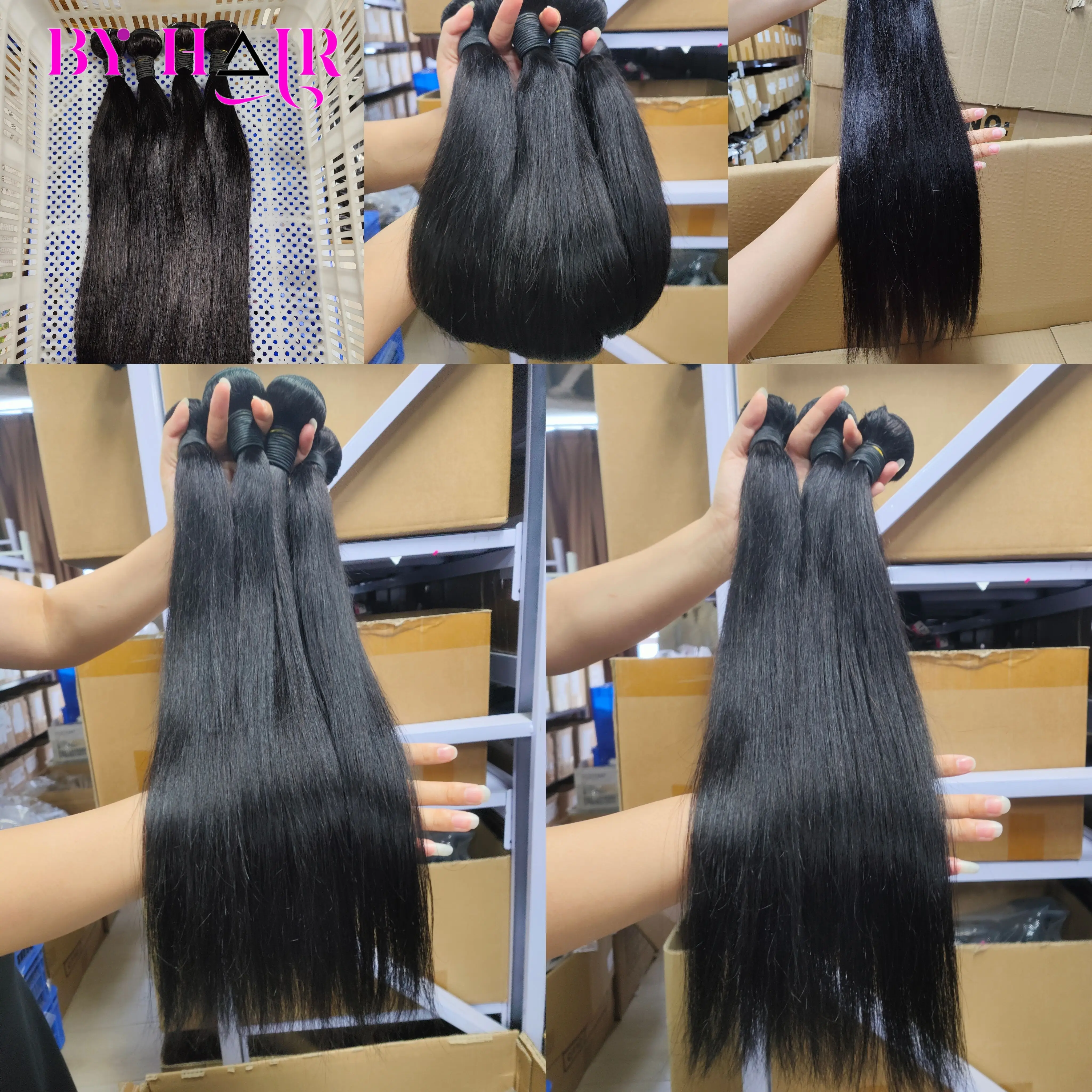 Peruaanse Haar Bundels Steil Menselijk Haar Bundels 100% Rauw Haar Bundels Remy Hair Extensions Voor Vrouwen Weven 10-40 Inch Tissage