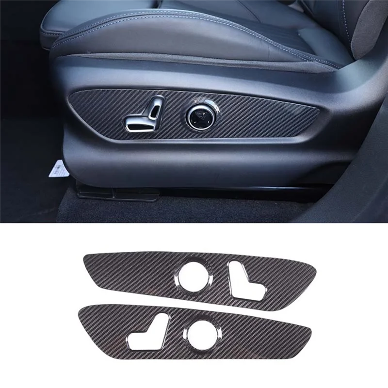

Car Front Seat Adjustment Switch Cover Car Seat Switch Accessories Dry Carbon Fiber For Maserati Grecale 2022 2023-X67A