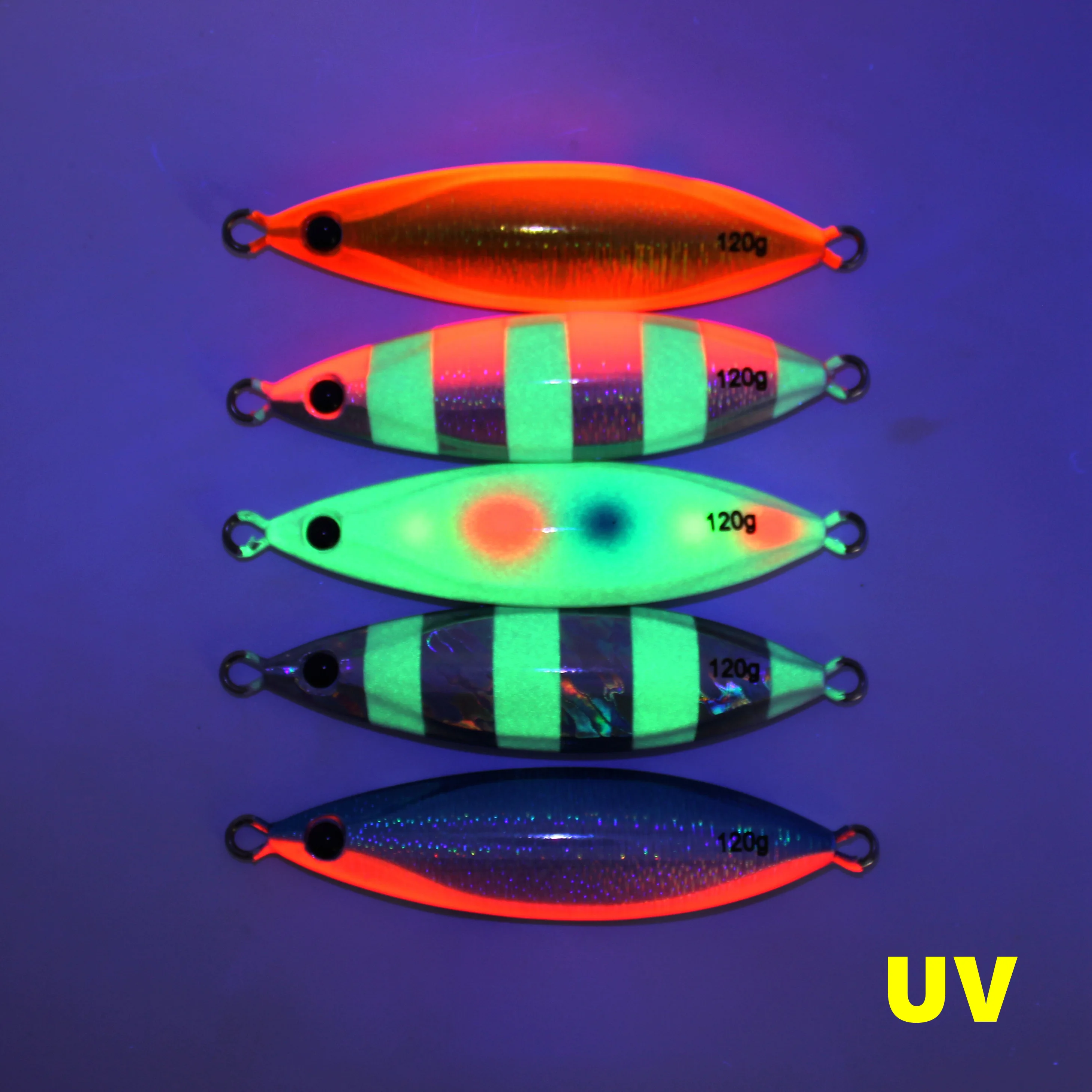 AOCLU Japan Quality Slow Metal Jig 5g 15g 40g 80g 120g Hard Bait Sinking Stick Fishing Lures Reflective Hologram Luminous UV