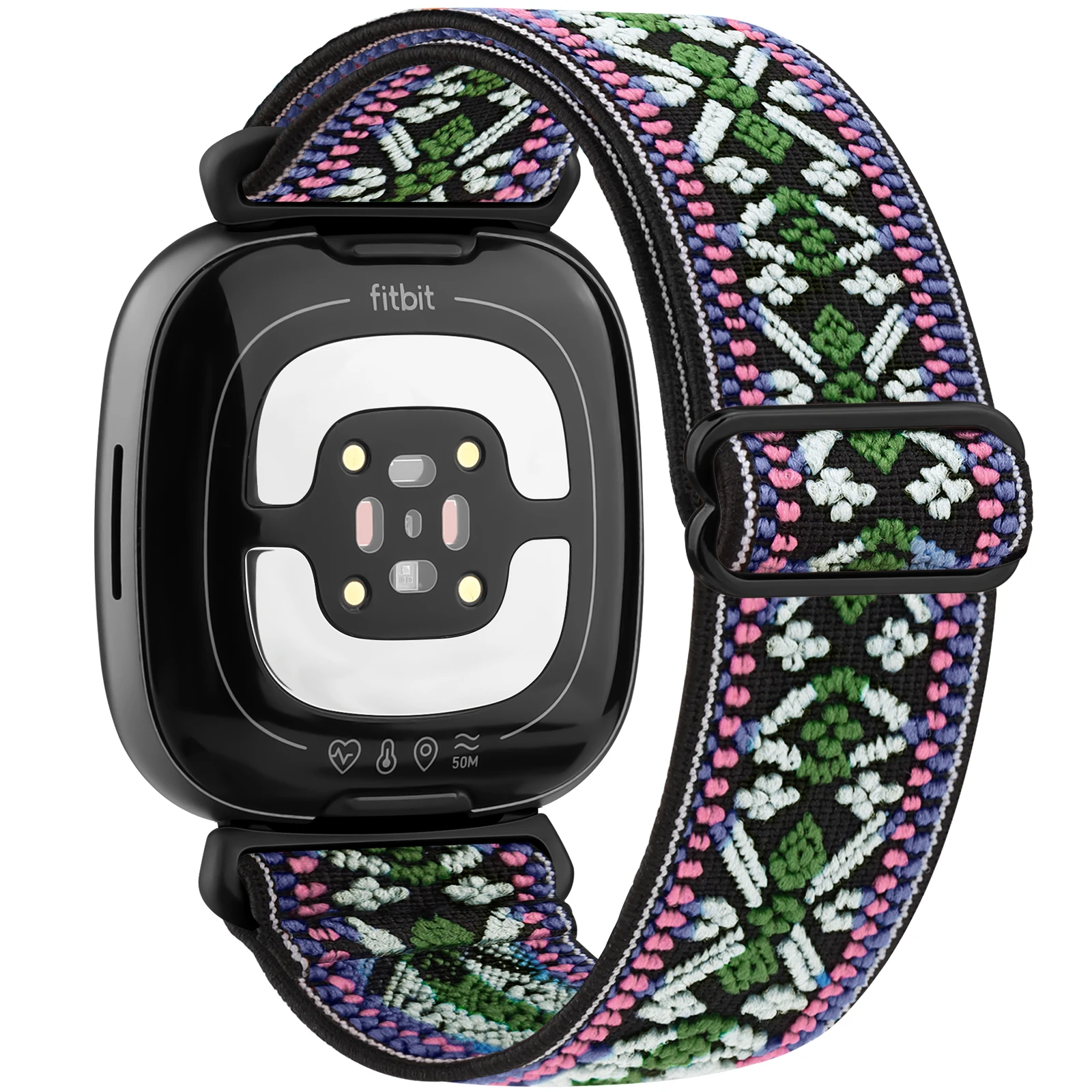 Per Fitbit Versa 3/Versa cinturino a 4 bande cinturino regolabile in Nylon elastico per braccialetto sportivo Fitbit Sense/Sense 2 Wristband