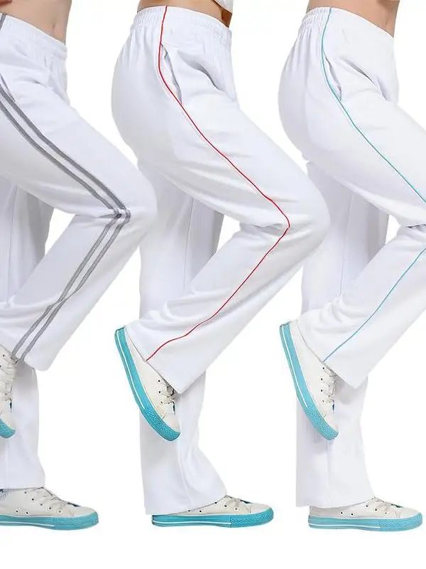 Sporthose mit hoher Taille und geradem Bein, dünnes Modell, Fitn Square Dance, Freizeithose für Männer und Frauen