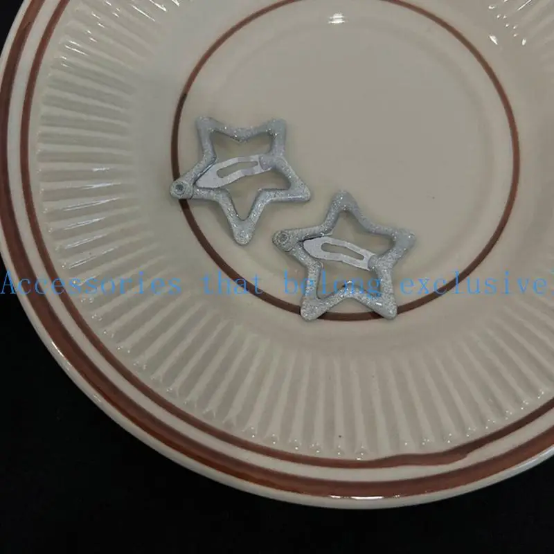 31BB 2Pcs Metal Hair Barrettes Hair Accessory for Women Girls Fashion Star Hairpin - Image 4