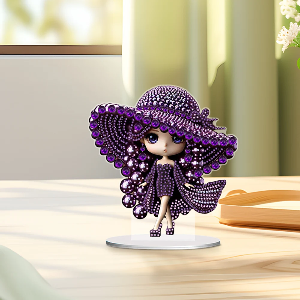 

Special Shape Elf Girl Diamond Painting Tabletop Ornaments Kit Desktop Diamond Art Kits 5D DIY Diamond Art Tabletop Decorations